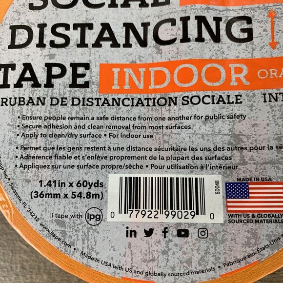 2 Pack IPG Indoor Tape 1.41" x 60 yd Orange Two Rolls - Picture 5 of 7
